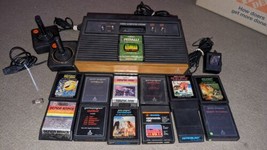 Atari 2600 4 Switch w/ Joysticks, Adapter, 13 Games All Tested To Work - £116.76 GBP