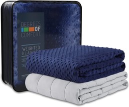 Degrees Of Comfort Weighted Blanket 20 Lbs Queen Size, Heavy, 60X80 Navy - £78.11 GBP