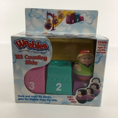 Weebles 123 Counting Sliding Board Stack Count Blocks Toy Vintage 2001 Hasbro - £23.31 GBP