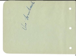 Vic Lombardo Signed Vintage Album Page B - $39.59