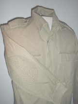 Spanish Army cotton khaki &quot;garbanzo&quot; fatigue shirt M-67 medium circa 197... - $50.00