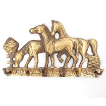 Handmade Artistic Brass Vintage Horse Hanging Wall Hooks Key Holders Towel - £19.15 GBP