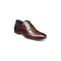 Stacy Adams Brayden Wingtip Oxford Shoes Smooth Leather Brown 25635-200 image 3
