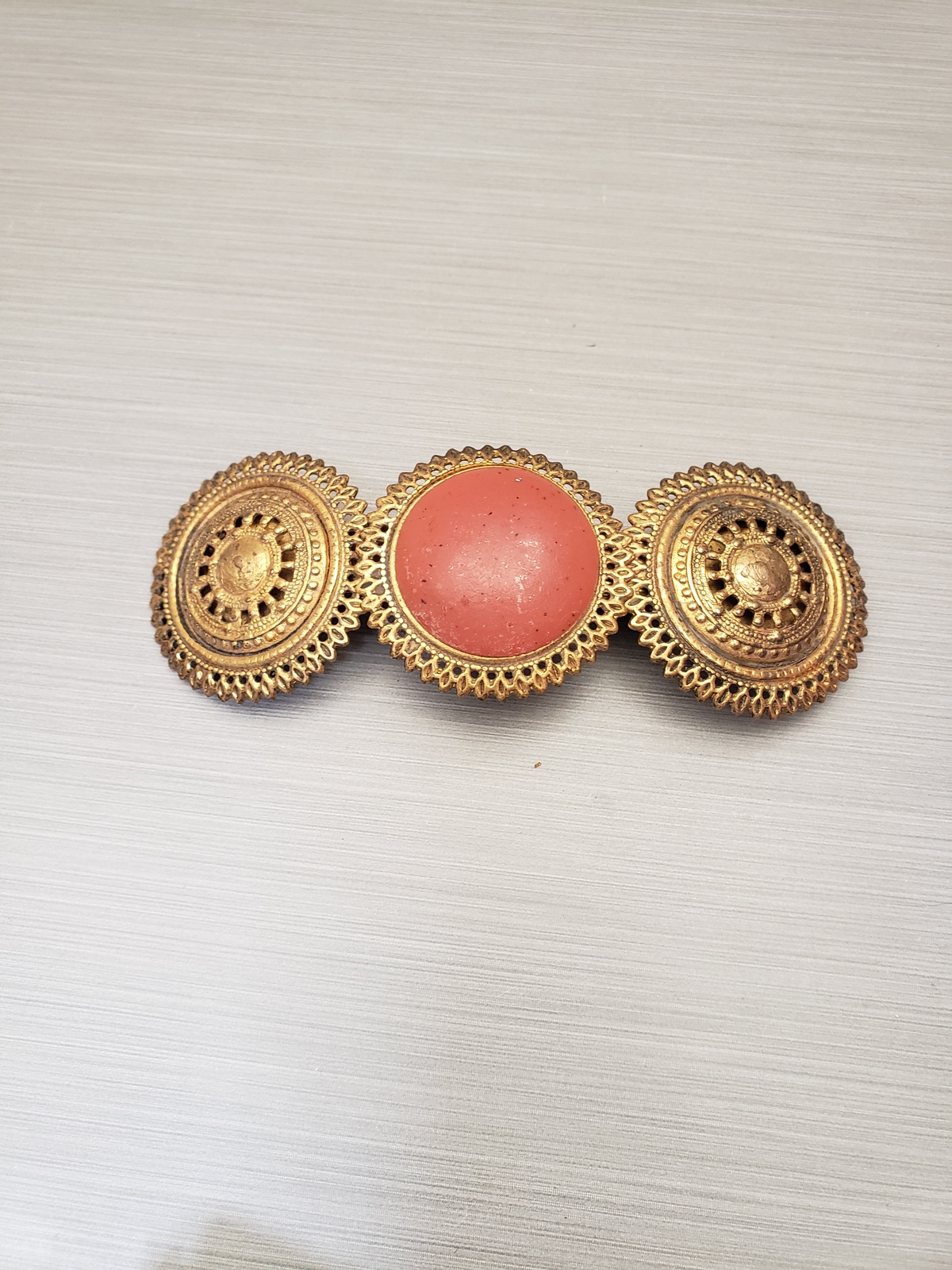 4 1/2&quot; Gold Tone Decorative Barrette   - $10.00