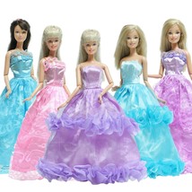 Doll Fashion Princess Lace Gown Evening Party Wear Mixed Color For Barbi... - $11.99 CAD+