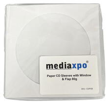 Paper CD Sleeves with Window &amp; Flap 80g - $172.85 MXN+