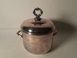 1950&#39;s Silverplated Ice Bucket with Milk Glass Insert - £13.10 GBP