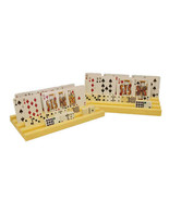 2 Domino Racks and Card Holders Dominoes Mexican Train Game Holder Rummy... - $17.81