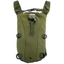 2.5L Hydration Bladder Water Bag Pouch Backpack Hiking Camping Army Green - £26.28 GBP