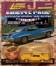 Johnny Lightning 1971 Pontiac GTO Judge Muscle Cars USA Collection 1:64 Yellow - £22.41 GBP