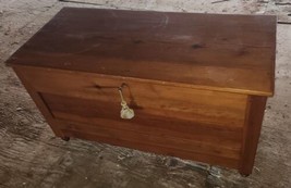 Antique 1800s Pine Blanket Hope Chest Trunk 19th Century Furniture Skele... - $699.99