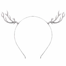 Christmas Reindeer Antlers Headband Xmas Reindeer Hair Band Women Deer Horn Head - £15.71 GBP