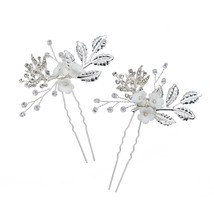 Silver Crystal White Flower Boho Prom Bridal Costumes Fairy Festivals Ha... - £18.66 GBP