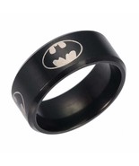 8mm Brushed Stainless Steel Batman Fashion Ring (Black, 10) - €6,82 EUR