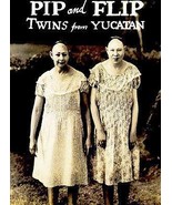 1930&#39;s Carnival Sideshow - Pip &amp; Flip - The Pinhead Twins - Postcard Magnet - £9.58 GBP