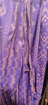 GOLD ON PURPLE ASSUIT PRINT TRIBAL GYPSY BOHEMIAN DELUXE ATS GYPSY PANTA... - $79.19