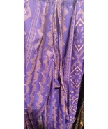 GOLD ON PURPLE ASSUIT PRINT TRIBAL GYPSY BOHEMIAN DELUXE ATS GYPSY PANTA... - $108.30 CAD