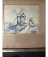 Mid 20th Century Water Vintage Watercolours Painting Titled The Mills - €42,96 EUR