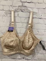 Bali Womens 34DD Bra Beige Lace Floral Print Comfort Gel Closure Wirefree NWT  - £14.12 GBP