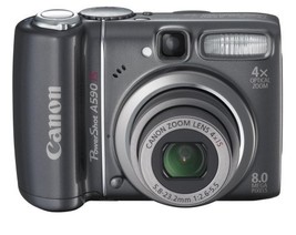 Canon PowerShot A590IS 8MP Digital Camera with 4x Optical Image Stabiliz... - $118.80