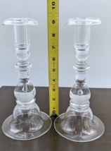 Pair Steuben Art Glass Teardrop Candlestick Set of 2 Candlesticks 9-1/4"H 7792 image 11