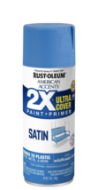 Rust-Oleum Accents Ultra Cover 2X Satin Spray Paint, Wildflower Blue,12 Oz - £8.99 GBP