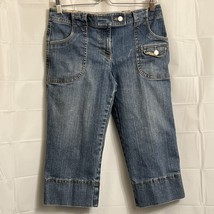 Ann Taylor Loft Capri Jeans Women&#39;s Size 4 Blue 18 3/4&quot; Inseam - £6.36 GBP