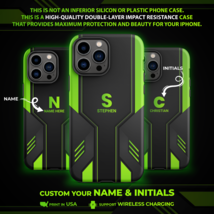 Unique Sporty Gaming Personalized Name Case for iPhone 14 Pro Max + 13 12 mini - £15.22 GBP+