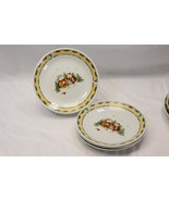 Gibson Snowman Frolic Christmas Salad Plates 7-1/4&quot; Set of 4 Xmas - $346.88 MXN