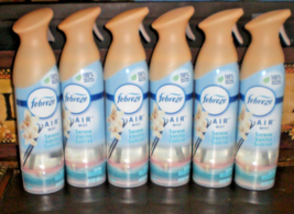 (6) Febreze Air Room Freshener Sprays Serene Vanilla 8.8 Oz Each Spray Bottle - £31.62 GBP