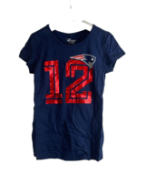 G-III Women&#39;s New England Patriots Tom Brady Short-Sleeve T-Shirt- Navy,... - £19.46 GBP