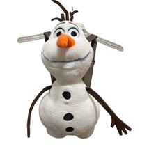 Frozen Olaf Toy Plush Backpack White Snowman Zipper Pocket Adjustable Strap - £15.59 GBP