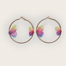 Golden Big Circle Earrings  Gold Hoop Earrings   Ear Rings for Women Fashion Jew - £7.15 GBP
