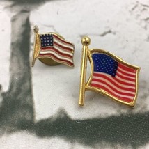 USA Flag Pins Collectible Lot Of 2 Patriotic Lapel 4Th Of July America RW&amp;B  - £7.62 GBP