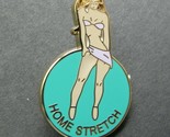 ARMY AIR FORCE NOSE ART PINUP HOME STRETCH GIRL LAPEL HAT PIN BADGE 1 INCH - $5.74