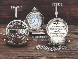 Engraved Brass Pocket Watch - Personalized Gift For Brother - Gifts For ... - $23.00+