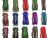 Women Kaftan Long Dress Hippy Boho Maxi Plus Size Tunic Dress Assorted S... - $148.00