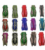 Women Kaftan Long Dress Hippy Boho Maxi Plus Size Tunic Dress Assorted Set Of 15 - £118.30 GBP
