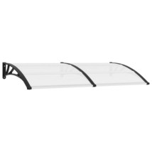 vidaXL Door Canopy Black brackets, clear sheets Polycarbonate, ABS, Alum... - $1,840.81 MXN