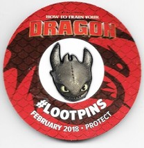 How To Train Your Dragon Movie Toothless Face Die-Cut Metal Pin NEW Loot Crate - £1.38 GBP