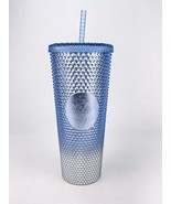 Starbucks Holiday 2023 Icy Blue Silver Venti Studded Cold Cup Ombre Icic... - £31.68 GBP