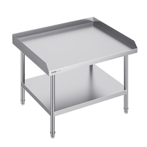 VEVOR Stainless Steel Adjustable Work Table 30 x 36 x 26 in, 3-Sided Bac... - $122.99