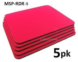 5-Pack Premium Open Cell Rubber Bottom Red Mouse Pad - Cablesonline Msp-Rdr - £28.95 GBP