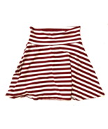 Forever 21 Skirt Womens Juniors Medium White Red Striped Skater Mini Str... - £3.89 GBP