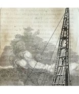 Gun Powder Pile Driver 1876 Worlds Fair Centennial Expo Victorian Woodcu... - $96.12 CAD