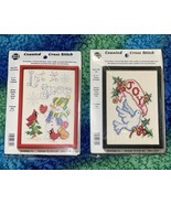 NIP 2 Christmas NMI Counted Cross Stitch Kits Snowman Cardinals Dove Joy... - $29.48 CAD