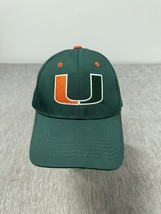 Miami Hurricanes Hat Cap Strap Back Green The U Football Baseball Golf Mens - $19.79