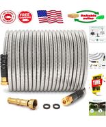 Durable 50 ft Kink-Free Garden Hose - Stainless Steel with Leak Proof Fi... - $80.82 CAD