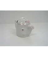 Small ceramic indoor plant decorative watering can with strange bunny face - $19.75