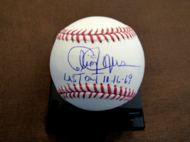 CLEON JONES 10-16-69 LAST OUT 69 WORLD CHAMPS METS SIGNED AUTO BASEBALL ... - £116.28 GBP